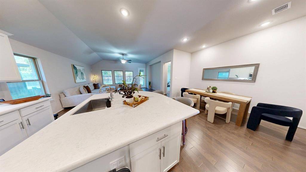 Huge kitchen Island with a full size sink