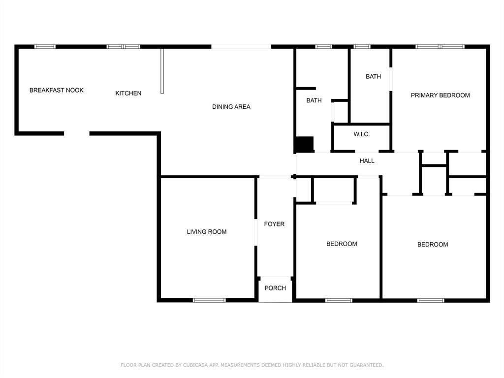 Versatile floor plan! Breakfast area currently used as a home office work station. Dining area and living area could be reversed if desired! Lots of extra closet space! Attached garage is accessed via the kitchen/breakfast area. Spacious rooms!