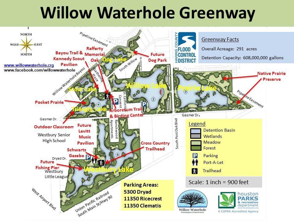 Willow Waterhole is located next to Westbury! It has 5 Lakes with surrounding tails. Each lake has a different name!