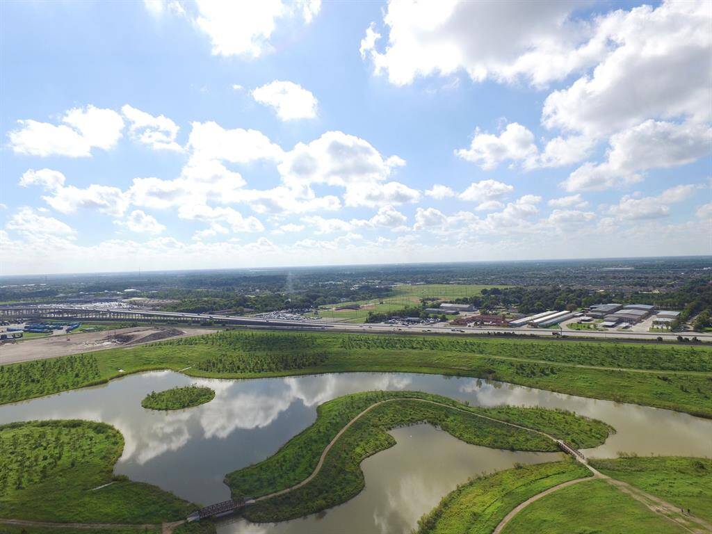 Aerial view of the wonderful 291 acres of wetlands, greenspace and nature trails.