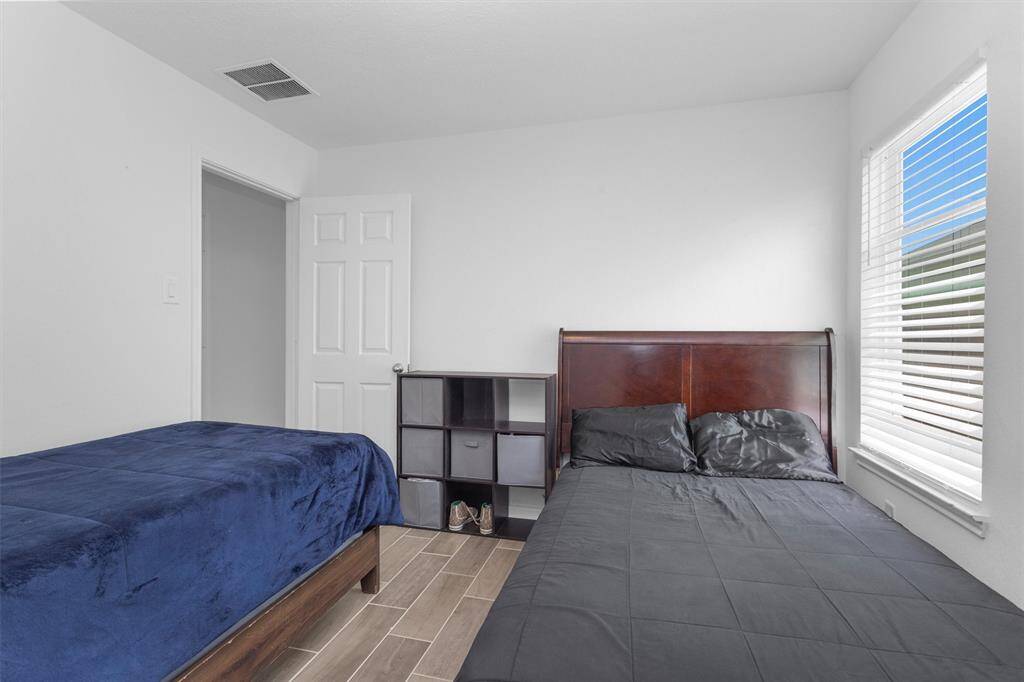 The secondary bedroom also has a spacious closet!