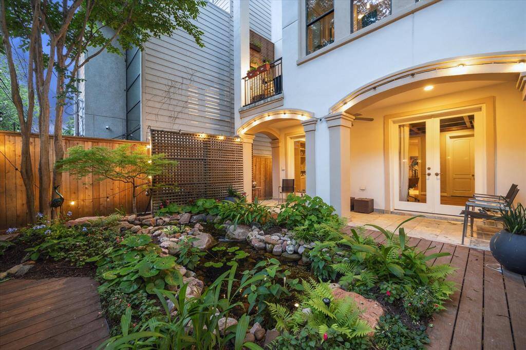 This home offers multiple outdoor opportunities. Owners typically keep koi fish in pond.