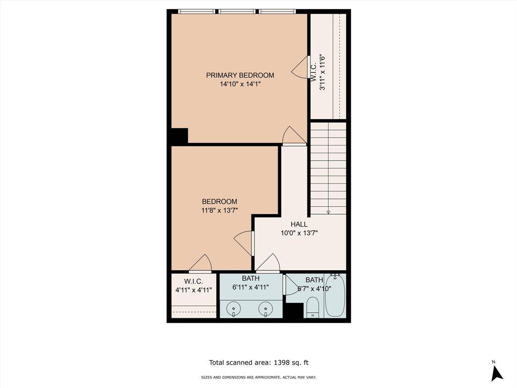 Second floor *Please note room measurements and/or estimated square footage are approximations and may not account for all living area in the home.  These are auto-generated visual aids only. Thank you!