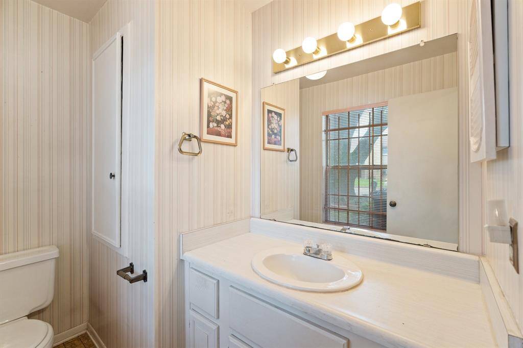 Convenient Powder Room! Perfect for guests and easy access on the main floor.