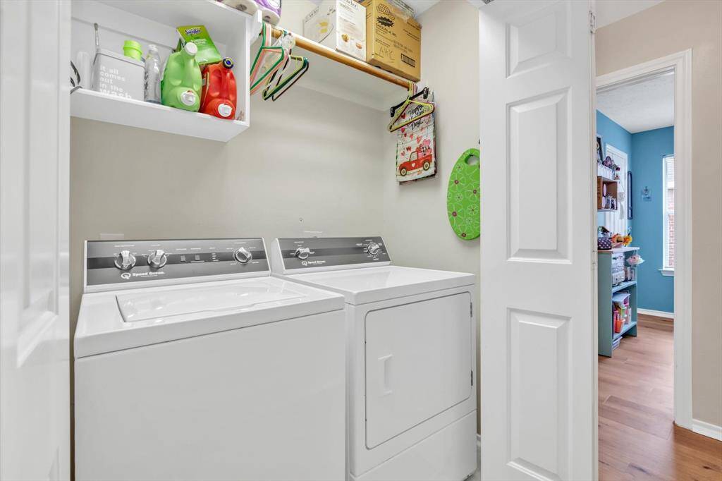 Laundry closet in the home (no doing laundry in the garage!)