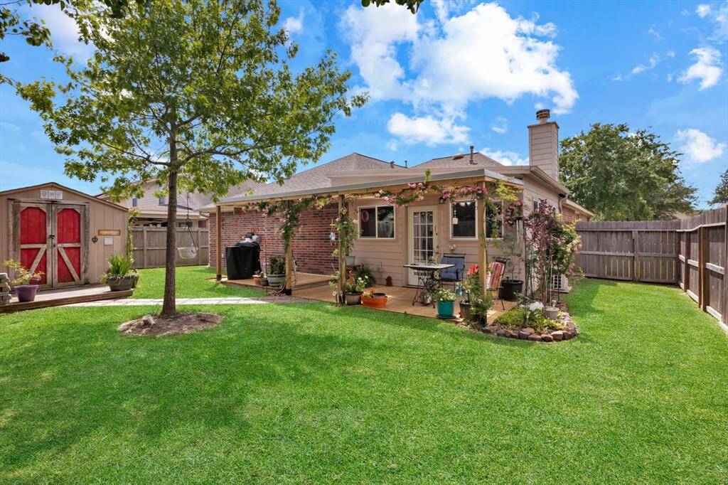 Beautifully landscaped back yard