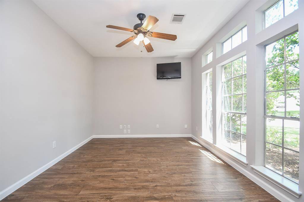 Tile flooring in the formal living room