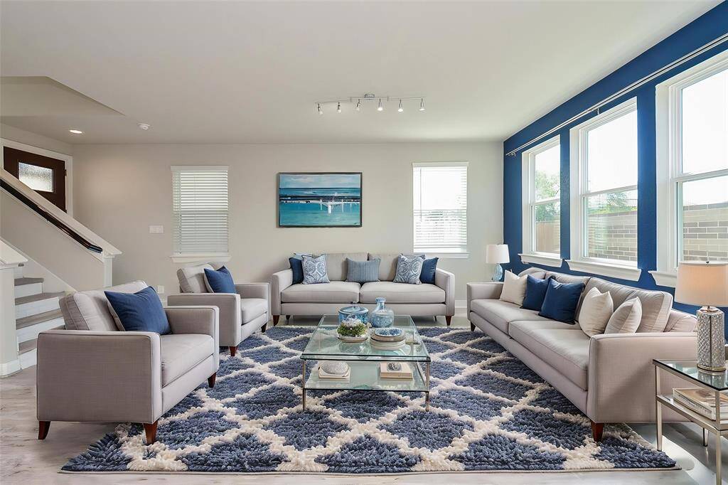 The modern design elements and neutral tones create a sophisticated backdrop ready for your personal style.