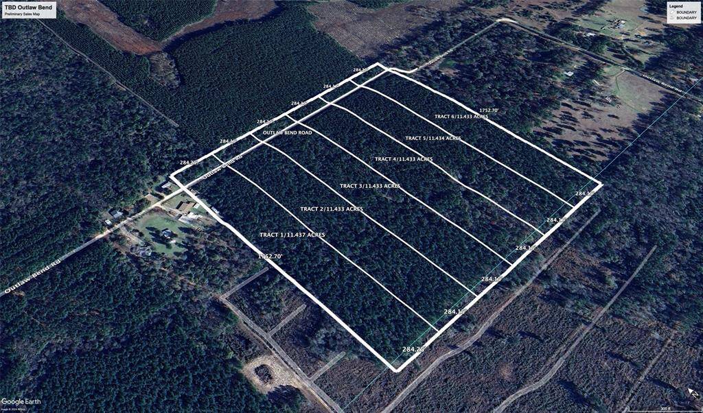 Preliminary Sales Map. Listing is for Tracts 3-6.