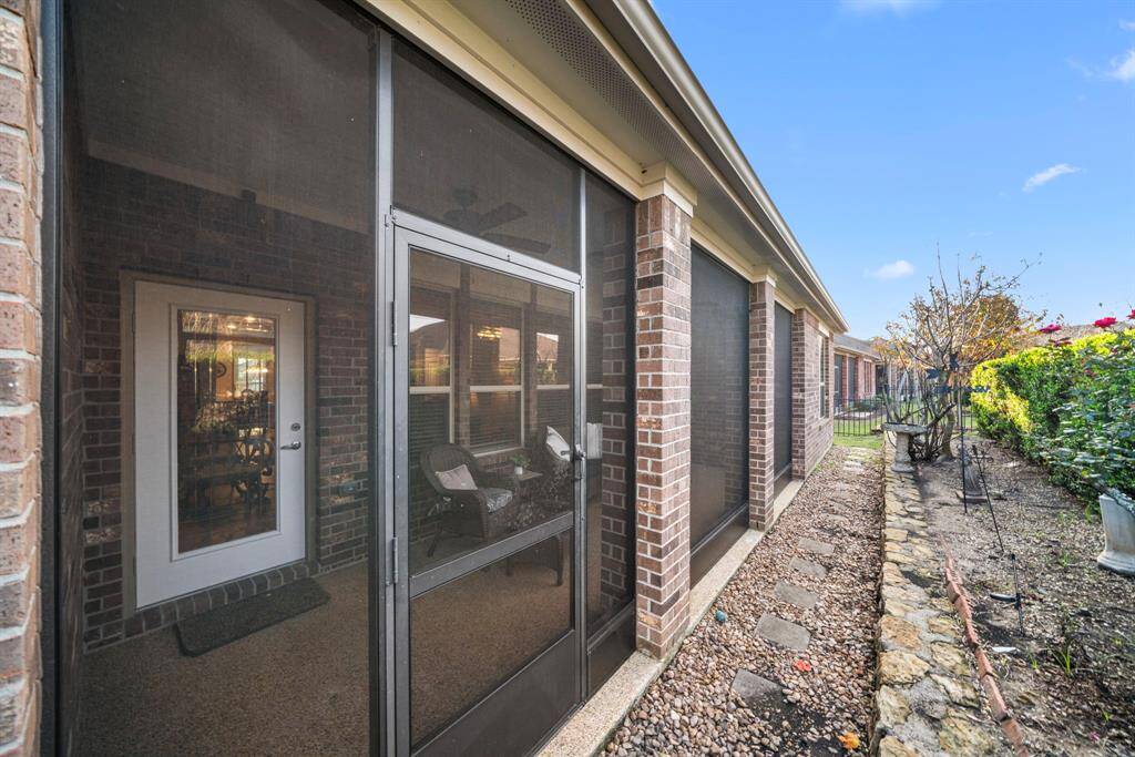 Back yard has many potential landscaping and decorative options