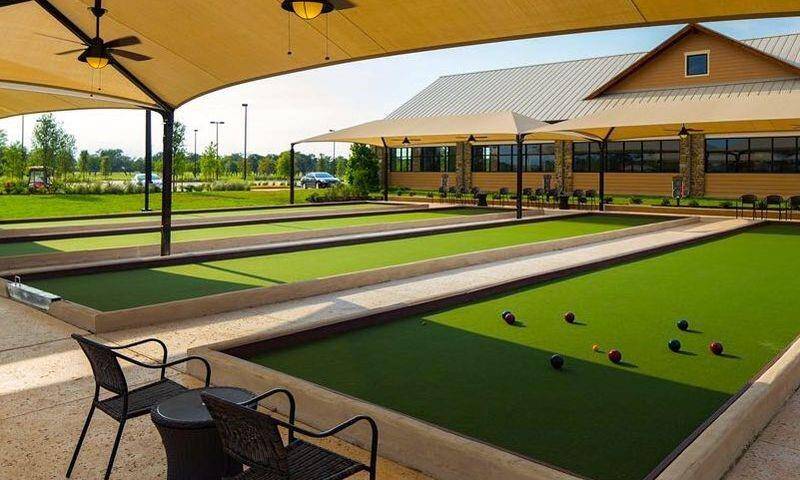 Four Bocce Ball Courts