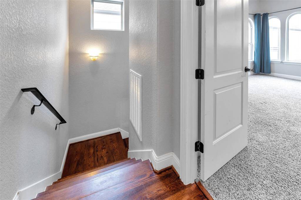 Here is a view of the stairs that bring you to the third floor.