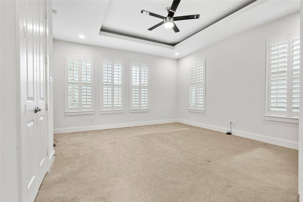 Large primary suite with lots of space fit for the owners quarters.