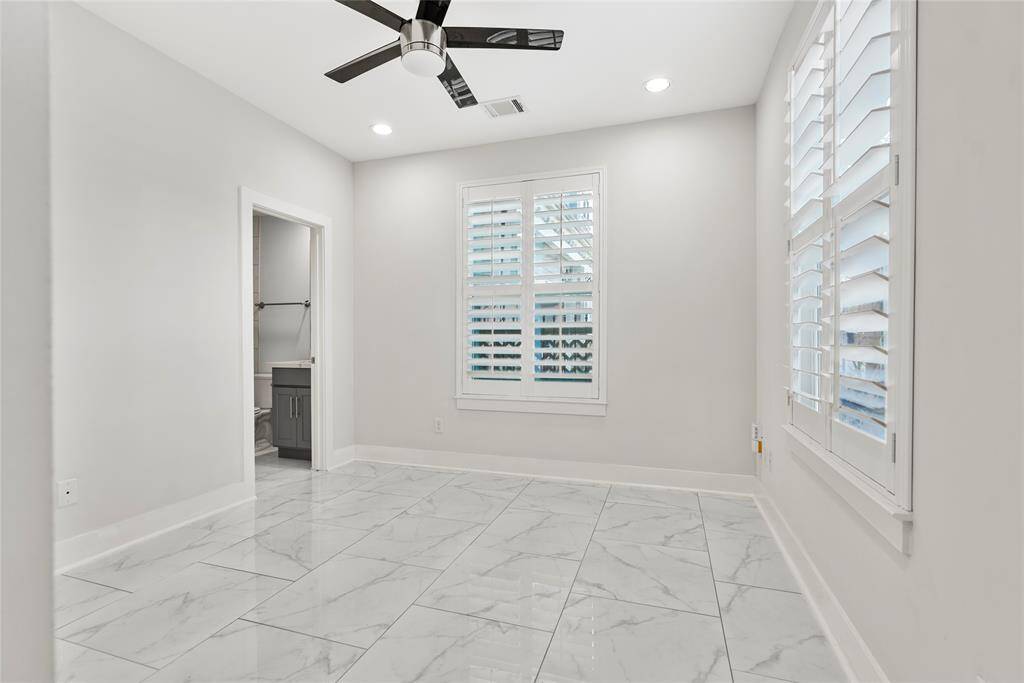 This first floor Bedroom would be great for an office or a guest suite and also has a closet along with ensuite bath