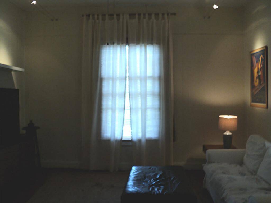 living room showing wall where cable is located