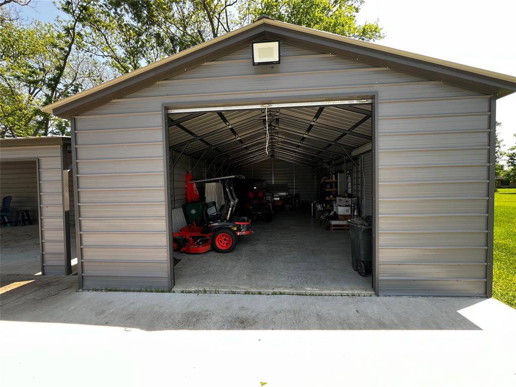 Inside storage building