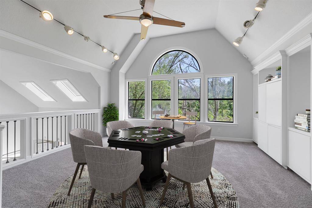 Virtually Staged loft/game room. Look at the view!