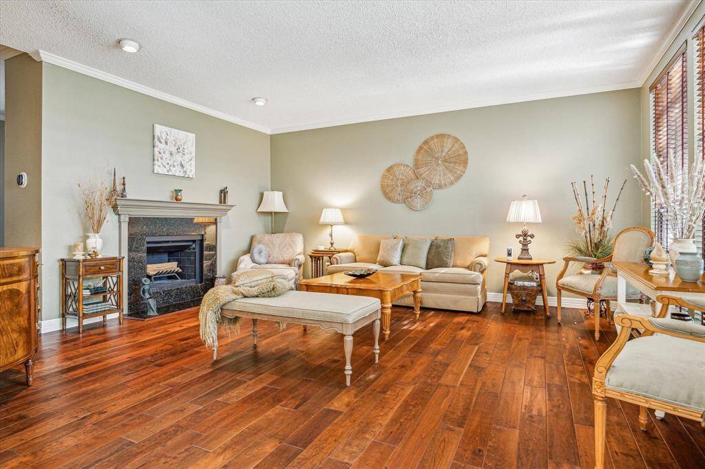 The fireplace adds an inviting touch!