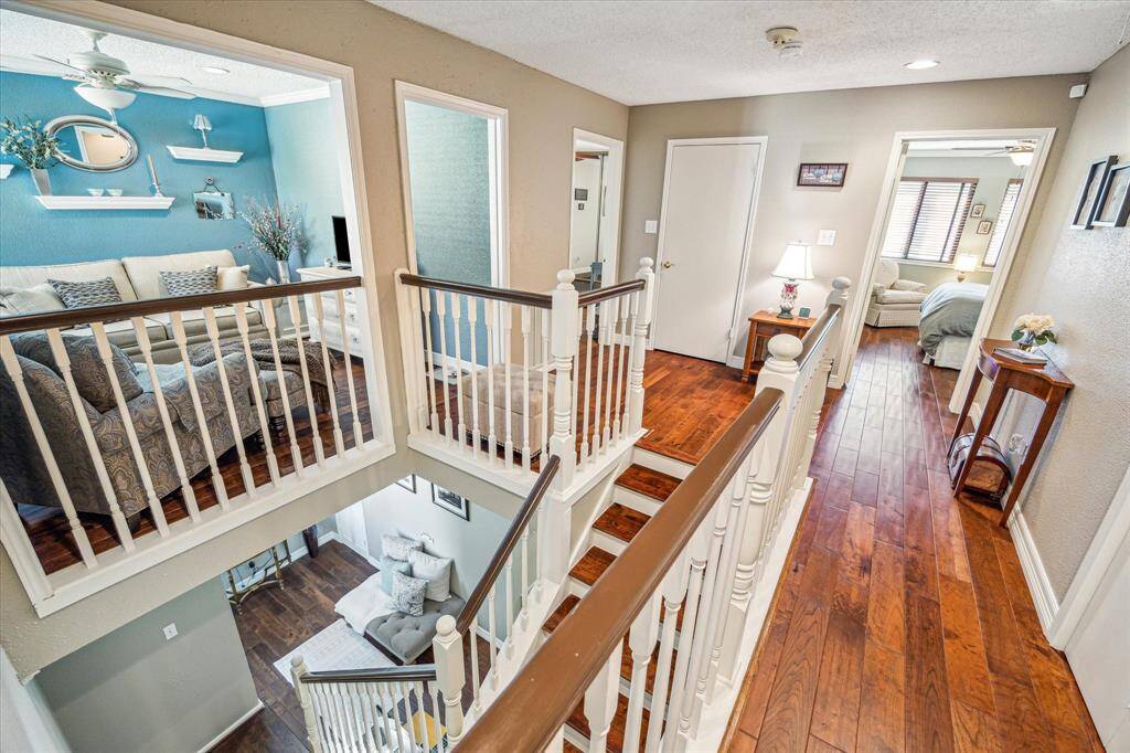 The openness of the home continues to the upstairs! A loft style game room overlooks the entryway.