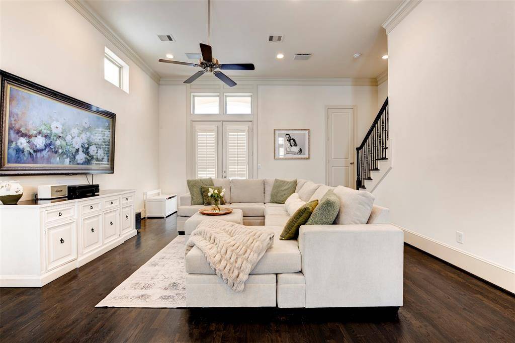 Notice the incredible crown moulding that adds so much character to the space.