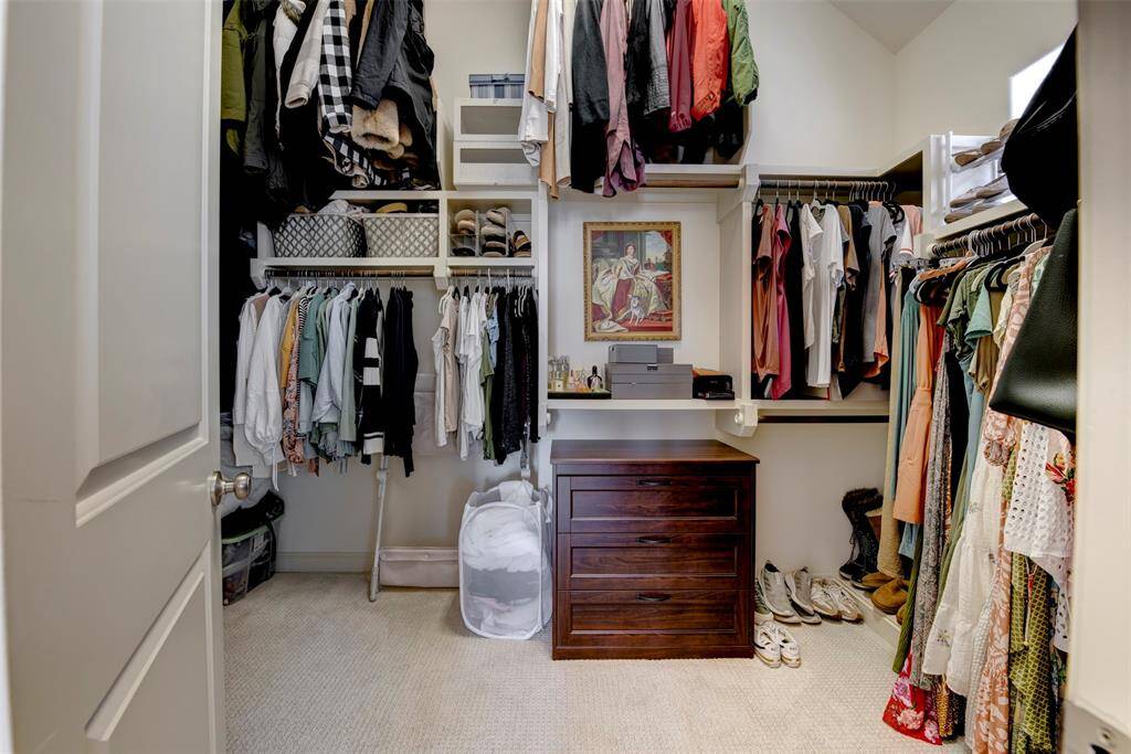 Large walk in closet, this is one of two in the primary suite!
