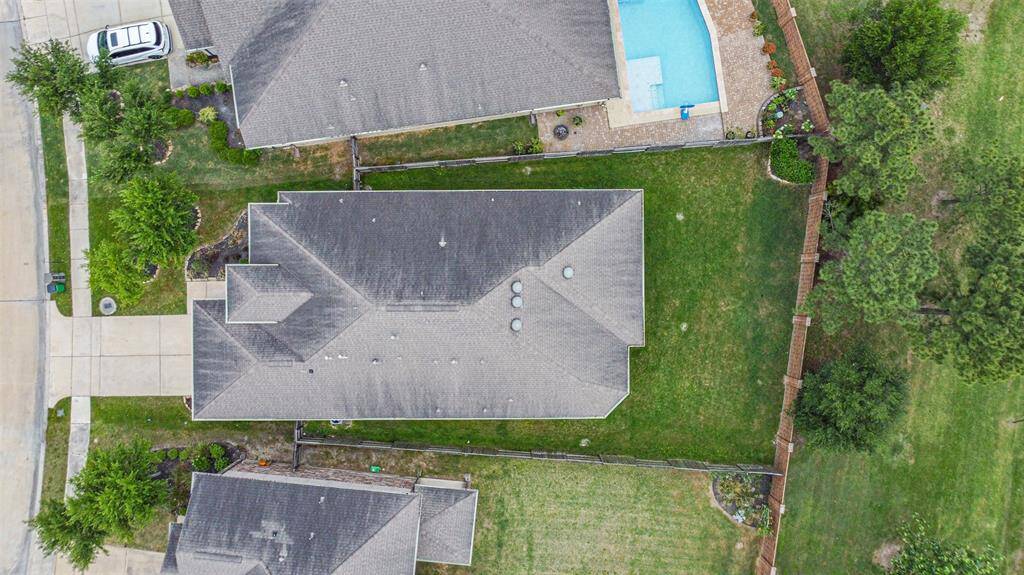 Aerial view of home.