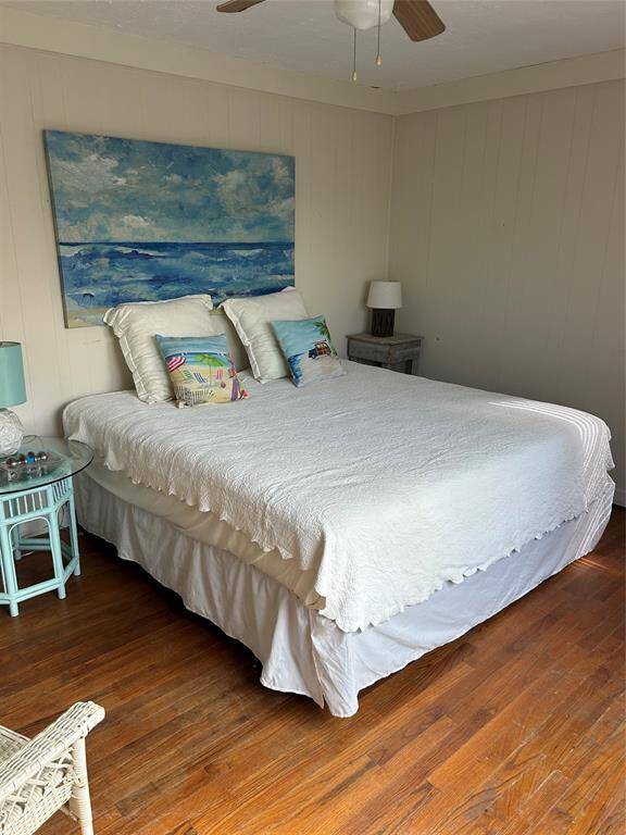 Primary bedroom is plenty large for a king size bed