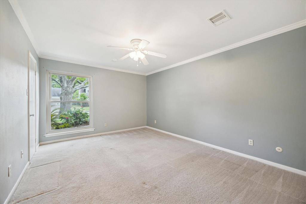 The primary bedroom is on the first floor