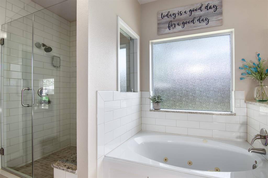 A last look at the jetted tub and oversized shower.