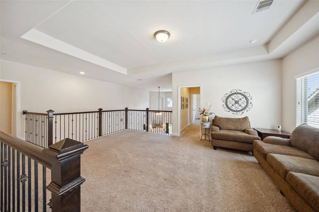 On the second floor, this flexible game room/loft space is the perfect space for a second living space, tv room or play room.