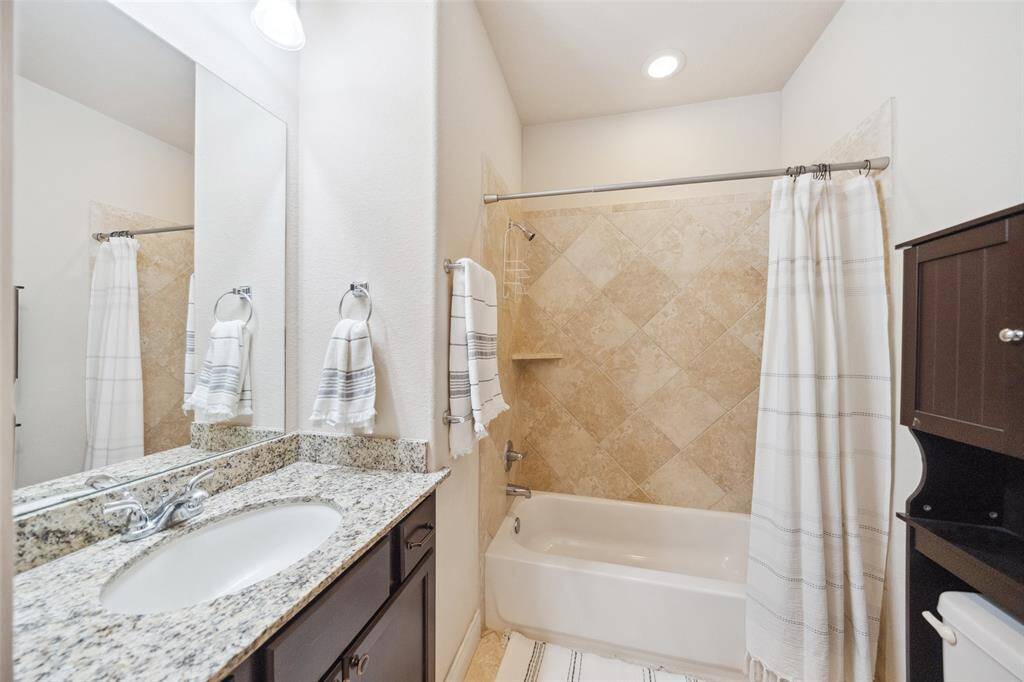 One of the two full baths on the second floor.
