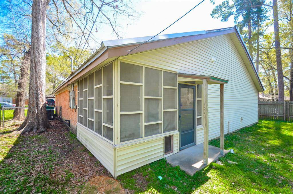 View of the back porch