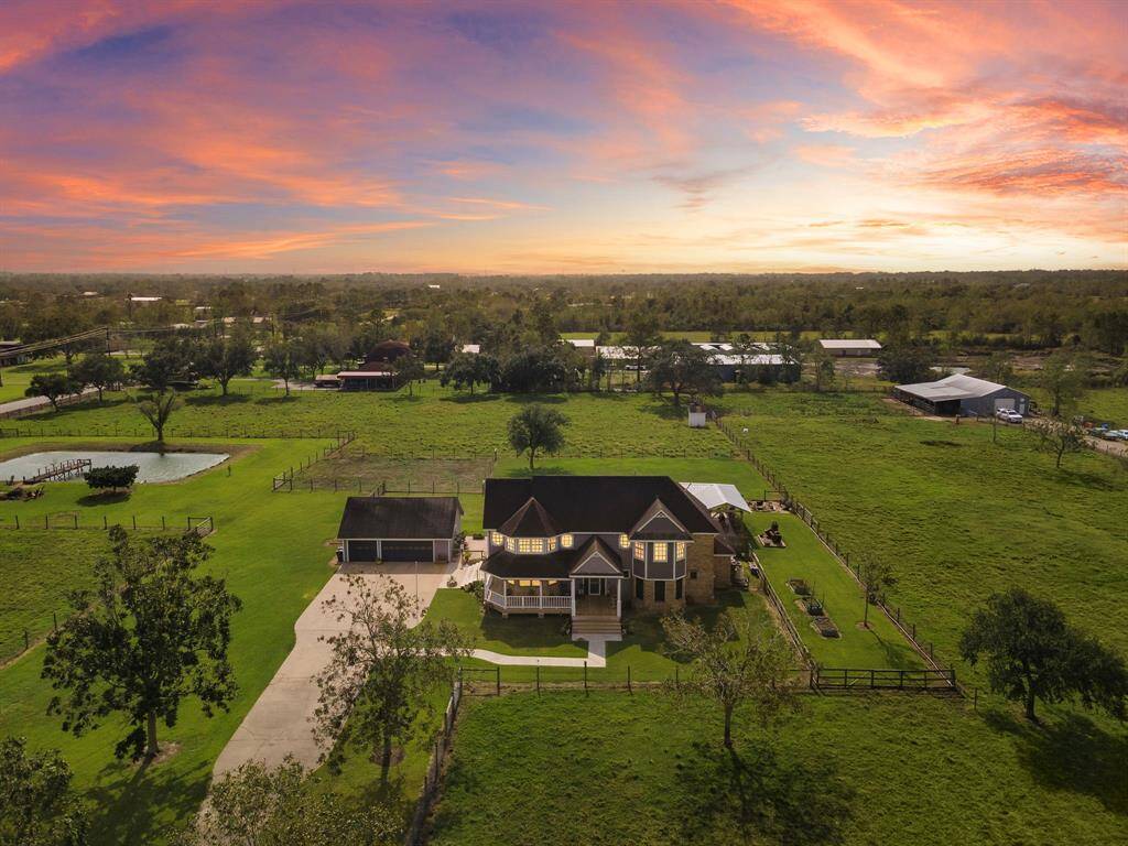 Aerial view of the property from Country Side St.