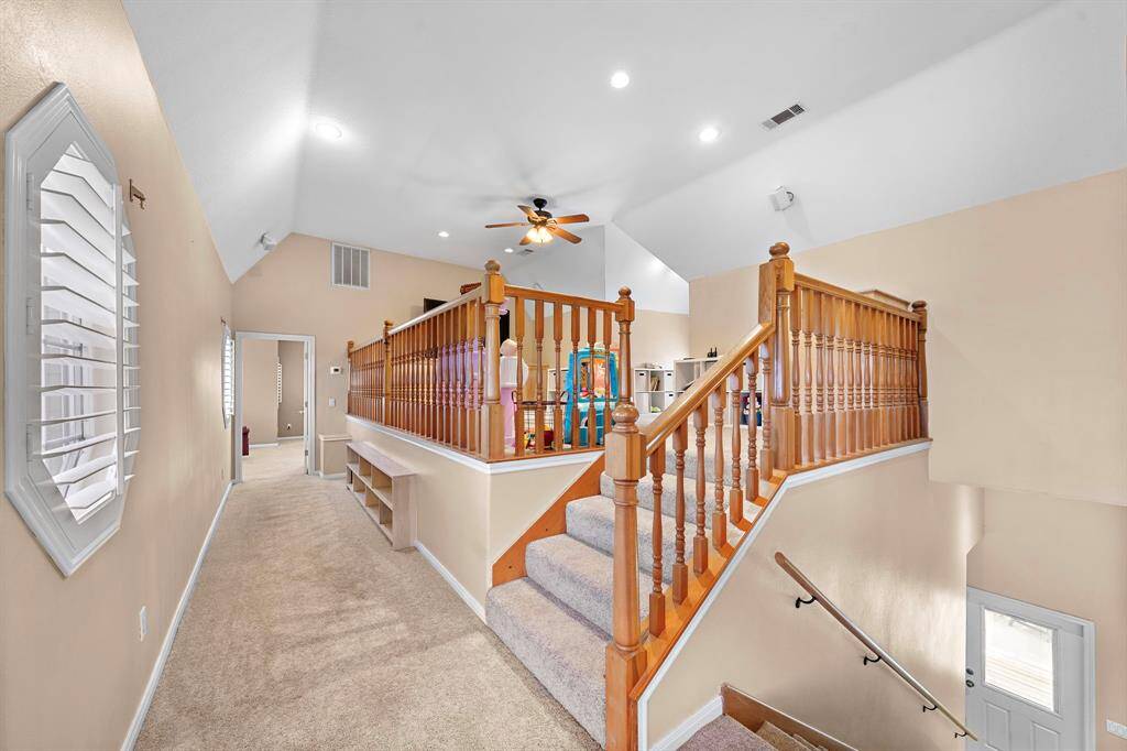 Upstairs area has a lifted loft