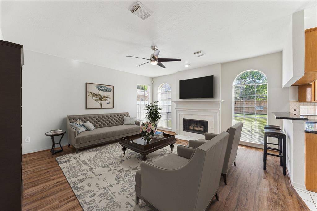 Virtually Staged family room