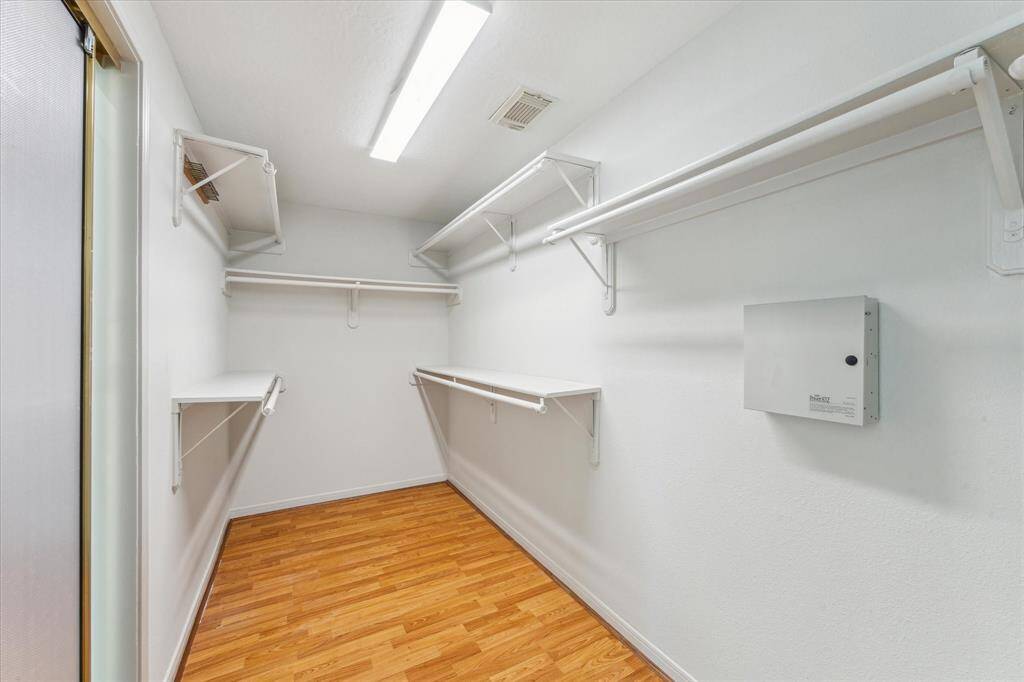 Large walk in closet in the primary bedroom.