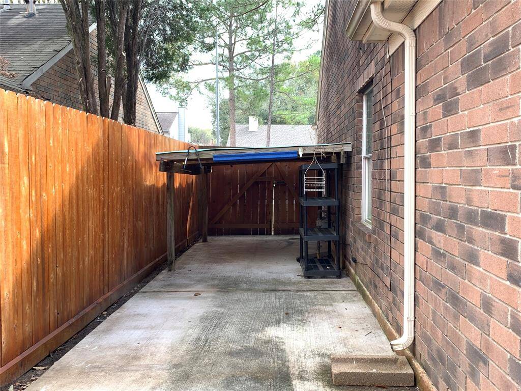 Storage with wide fence door