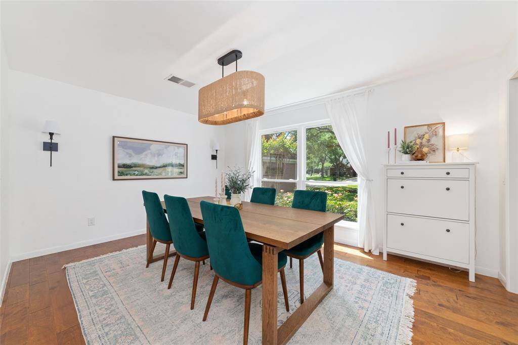 Another view of the formal dining area.