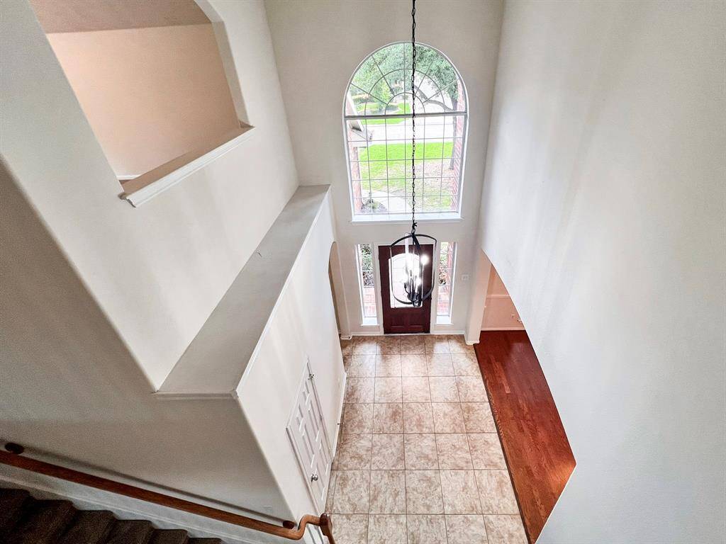 View from upstairs looking towards the front formal enrty.