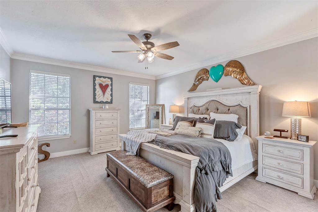 This Primary bedroom is on the first floor and spacious!