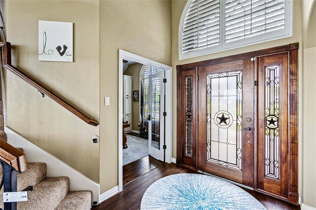 Entryway into the study and 2nd level.