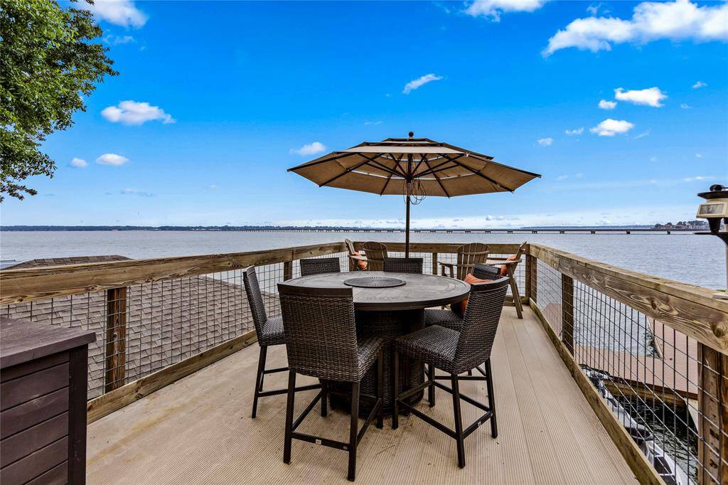 Miles of open water views from your second story deck.