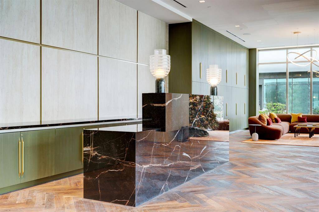 Residences at the Allen enjoy separate private lobby, parking and full service Concierger and valet 24/7.