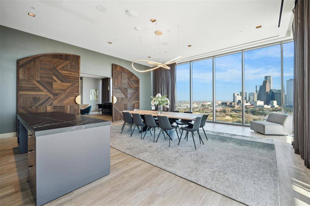 Allen private entertainment area.
