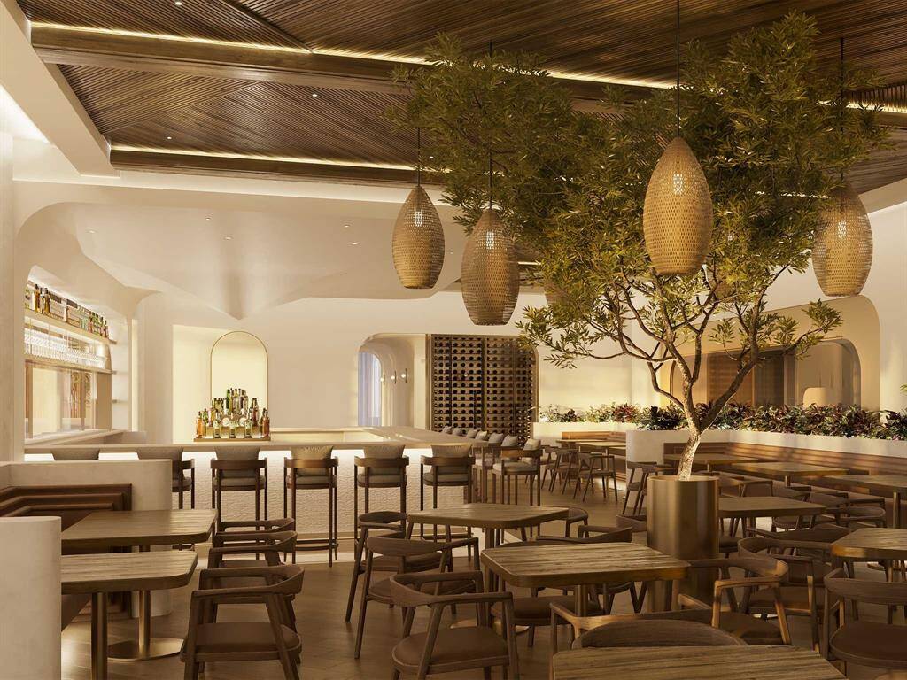 Coming soon Meduza Mediterranean indoor and outdoor dining venue.