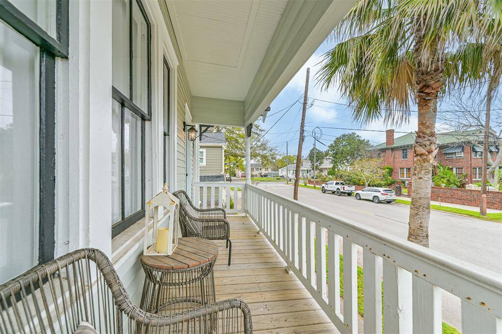 Second floor balcony overlooking Avenue P and P