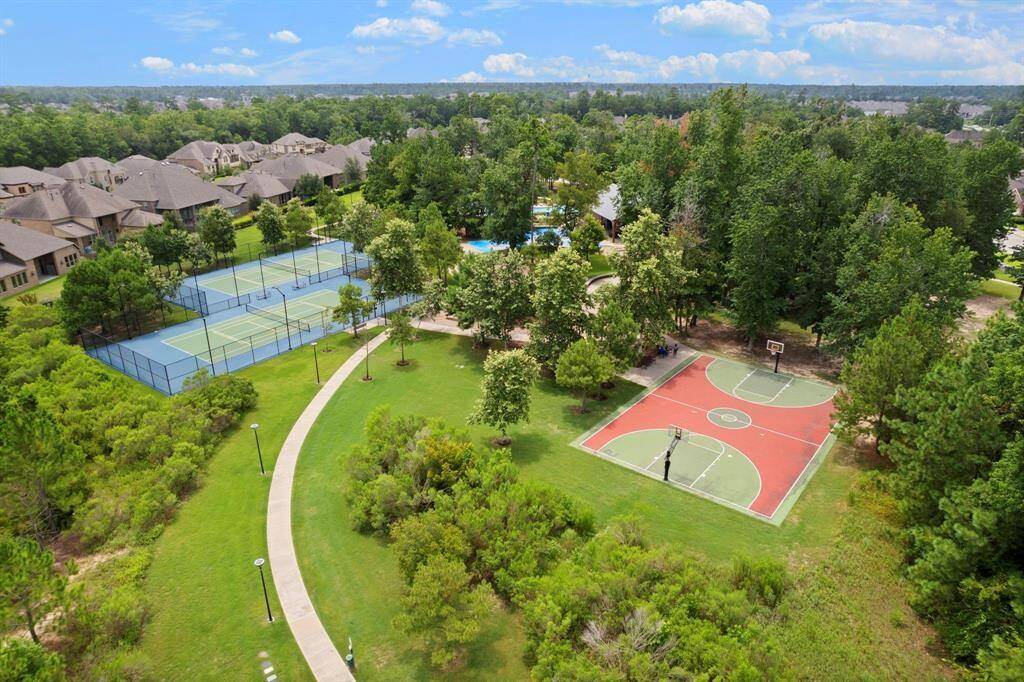 Tennis and basketball courts