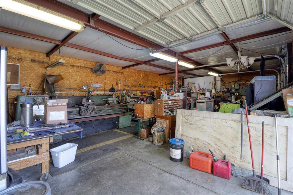 Lower Ceiling two roll up doors