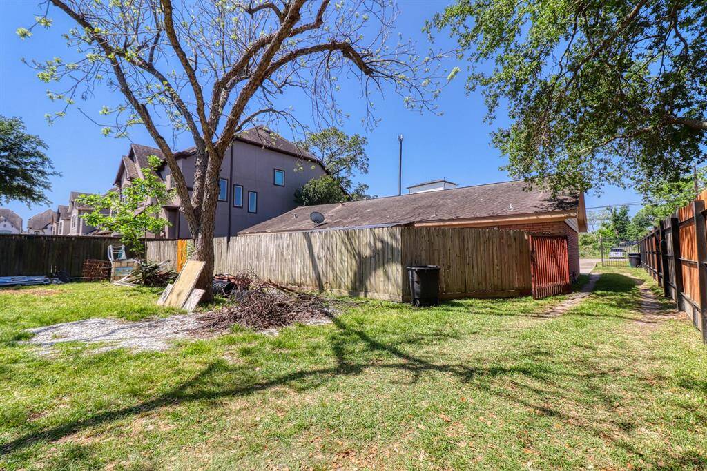 View from Warehouse to driveway of house