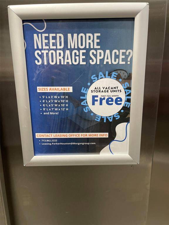 Additional storage available